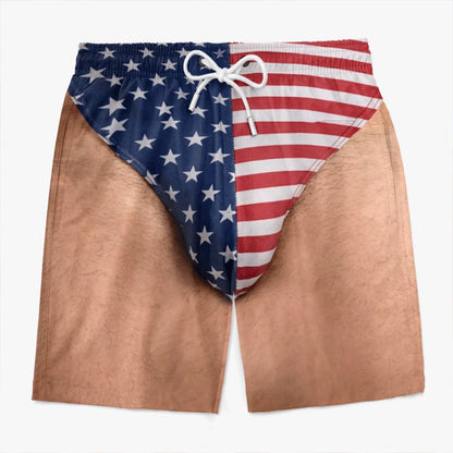 🔥Custom Funny Patriotic Men Swim Trunks
