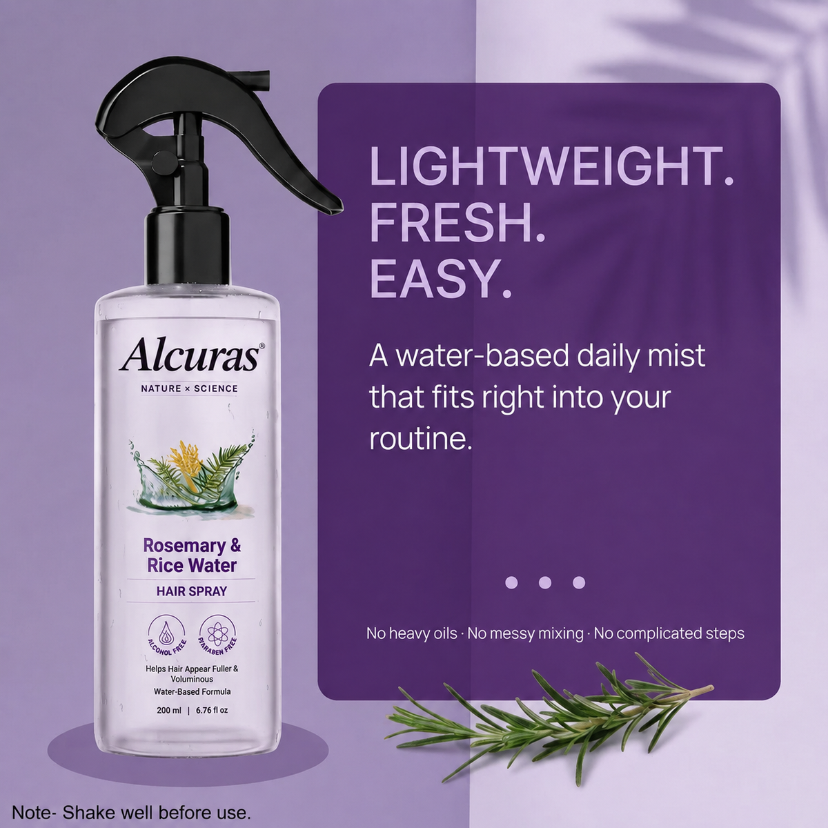 Rosemary Rice Water Volumizing Hair Spray