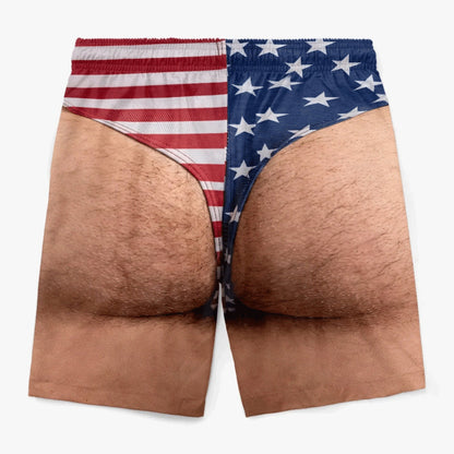 🔥Custom Funny Patriotic Men Swim Trunks