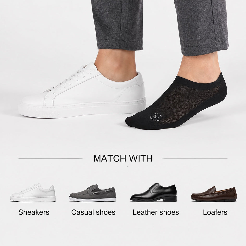 🔥30-Pairs Invisible Grip Socks Pack 🧦 – Breathable Low-Cut Anti-Slip Sweat-Absorbing Design