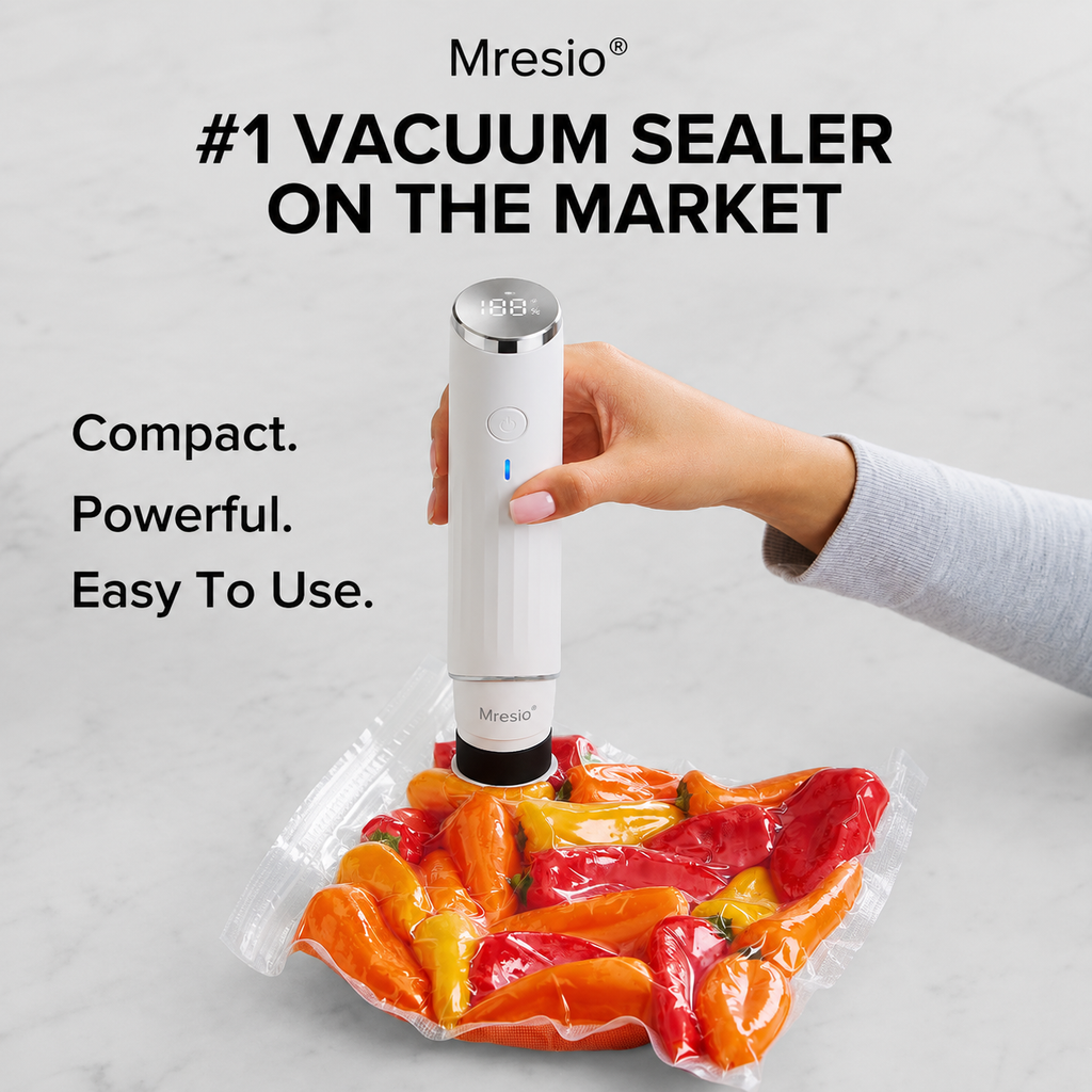 Mresio® Fresh Reserve Vacuum Sealer – Keep Food Fresh Up to 5x Longer, Reduce Waste, Perfect for Home & Travel