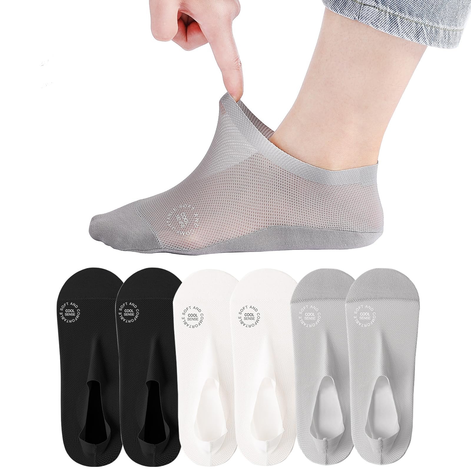 🔥30-Pairs Invisible Grip Socks Pack 🧦 – Breathable Low-Cut Anti-Slip Sweat-Absorbing Design