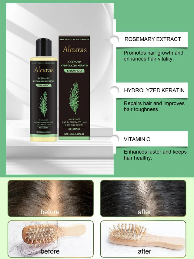 Limited Time🌿Unlock Better Hair with 70% OFF🔥Organic Rosemary Hair Growth Shampoo ⚡⚡  [The less hair, the better the effect]
