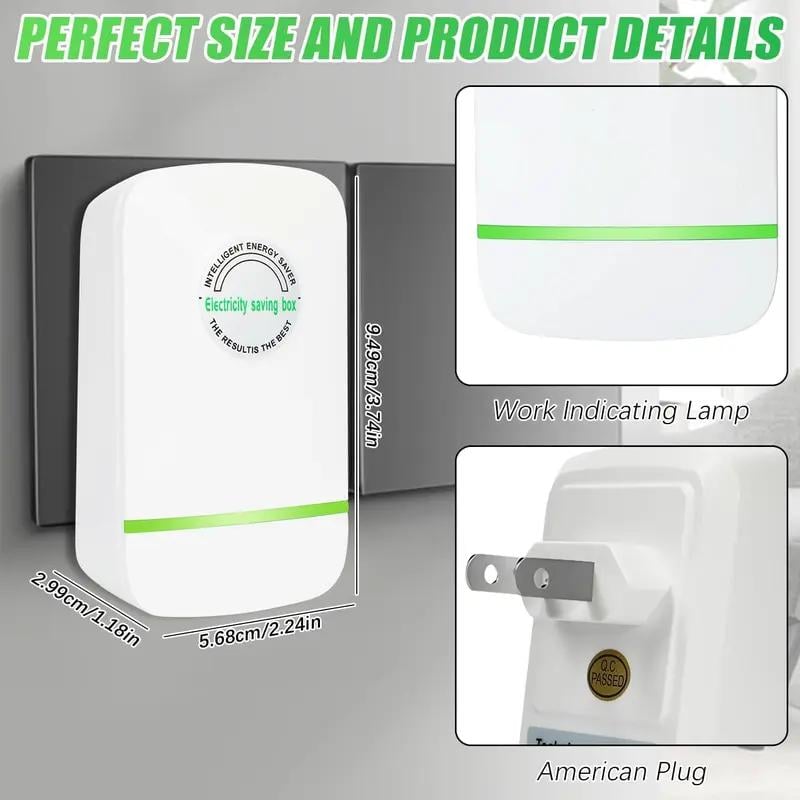 Energy Saver Plug-In Power Box with US Plug 2026 Updated Design, Compatible with 90–250V Input Range
