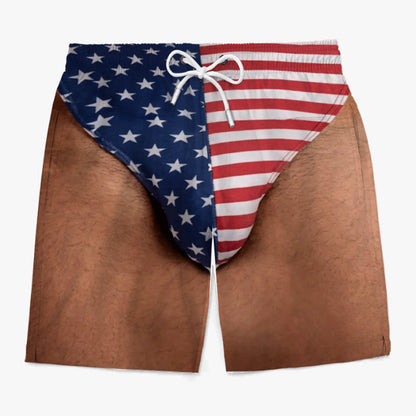 🔥Custom Funny Patriotic Men Swim Trunks