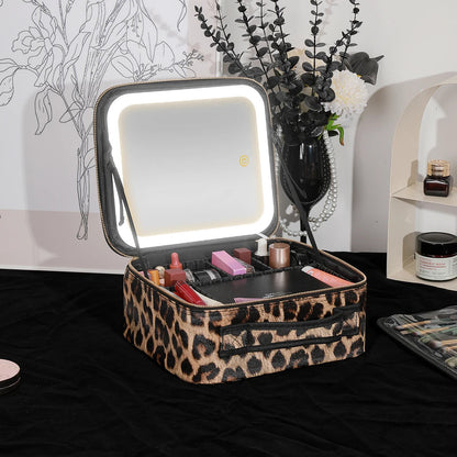 💄Portable LED Makeup Mirror – 3 Color Light Settings