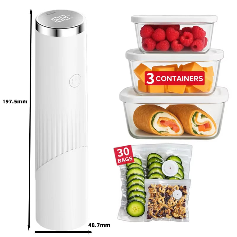 Mresio® Fresh Reserve Vacuum Sealer – Keep Food Fresh Up to 5x Longer, Reduce Waste, Perfect for Home & Travel