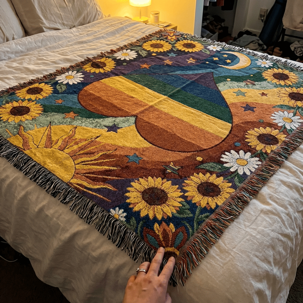 🏳️‍🌈 Handcrafted Rainbow Knit Blanket – Celebrating Pride, Unity & Personal Expression 🌈