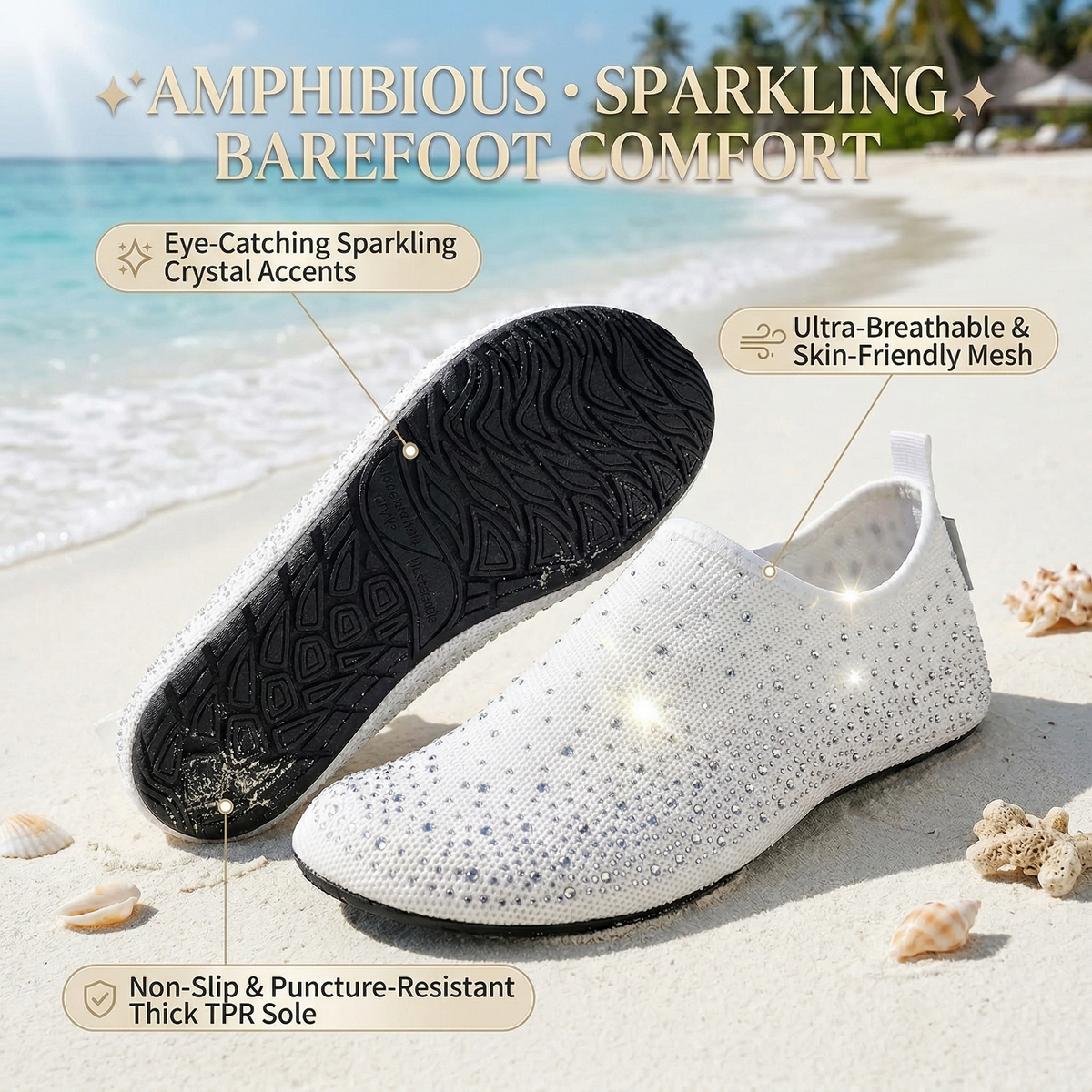 🎉49% OFF This Week Promotions🎉 Women's Barefoot Aqua Socks: All-in-One for Beach, Swim, Yoga & Home