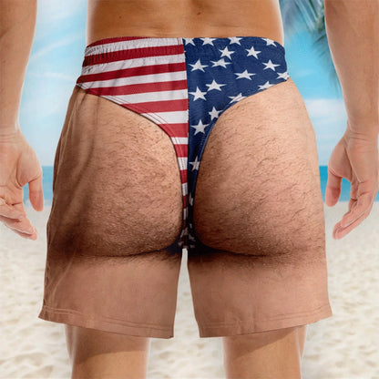 🔥Custom Funny Patriotic Men Swim Trunks
