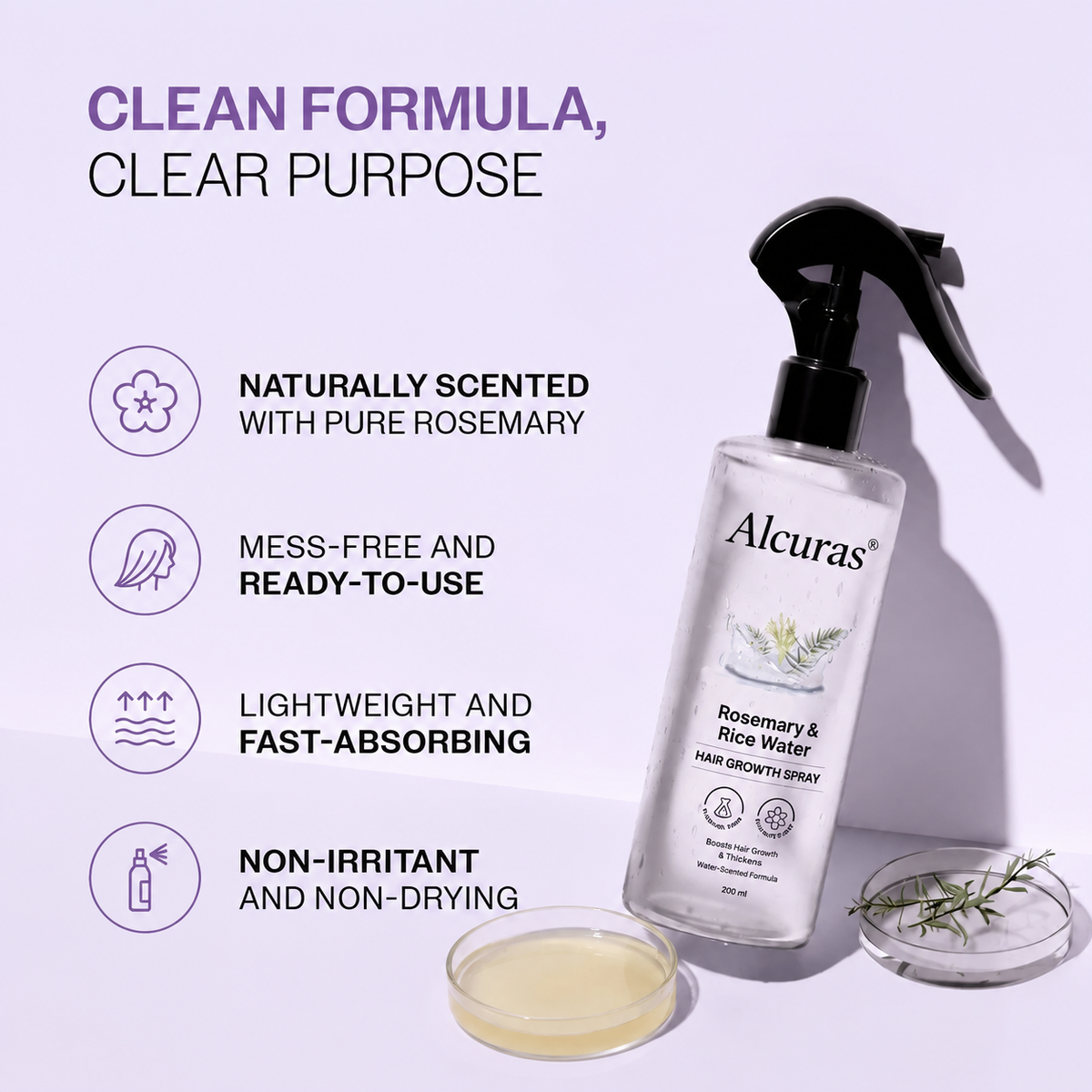 Rosemary Rice Water Volumizing Hair Spray