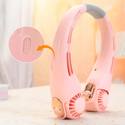 🥳2026 HOT SALE🥳💞50K+ SOLD!🍃💨 50% OFF! Neck Air Conditioner Fan – Ultra‑quiet, 360° rotating, 3 speeds. Hands‑free cooling, long battery. 😎🌬️