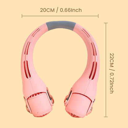 🥳2026 HOT SALE🥳💞50K+ SOLD!🍃💨 50% OFF! Neck Air Conditioner Fan – Ultra‑quiet, 360° rotating, 3 speeds. Hands‑free cooling, long battery. 😎🌬️